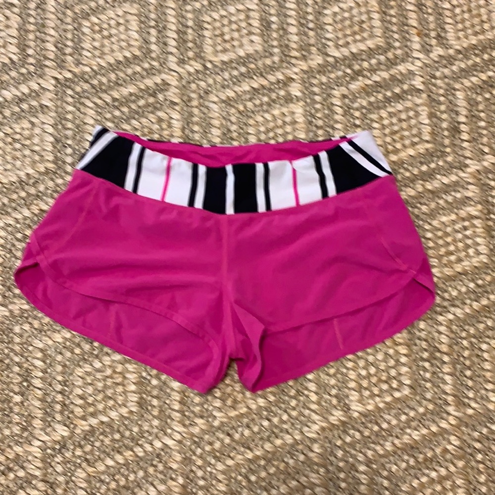 hot pink lululemon shorts